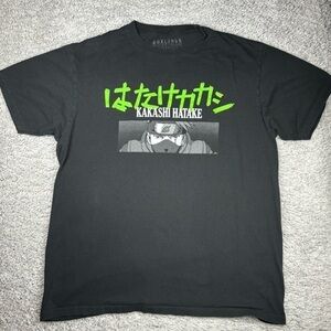 Naruto Shirt Mens Large Graphic Kakashi Hatake Hot Topic Vintage Y2K Anime 2002